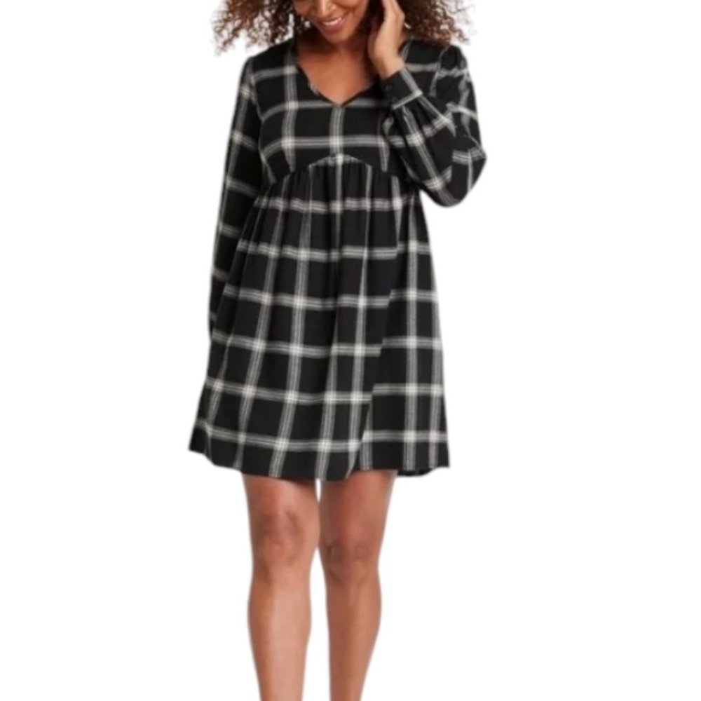 NWT Knox Rose Black and White Checkered Top
